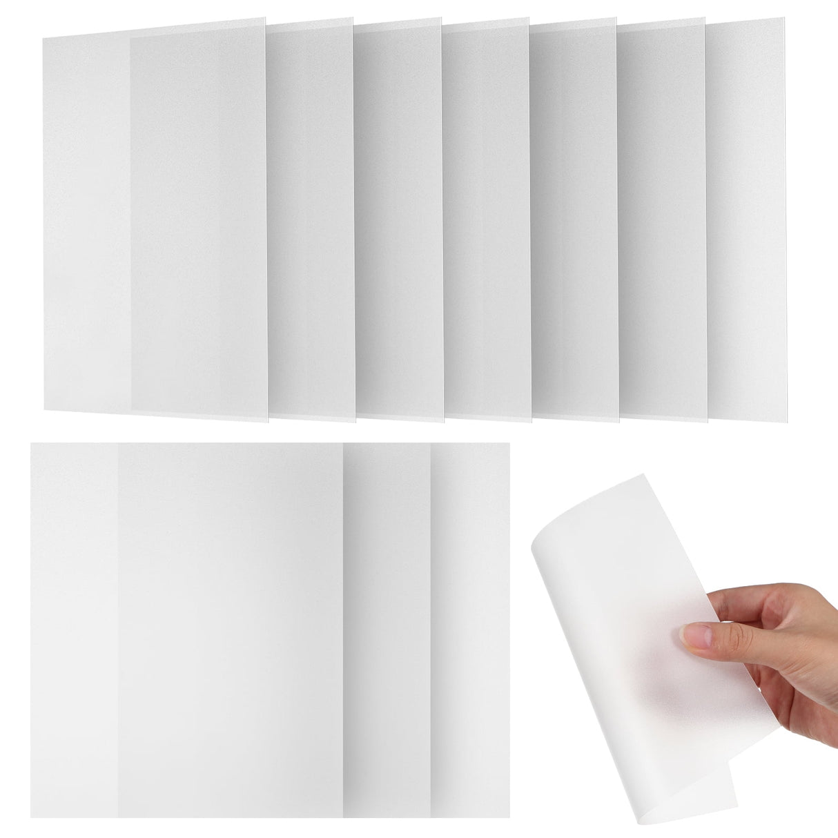 12pcs Blank Transparent Stencil DIY Square Template Blank Stencil Material for Home Shop Size 1 Transparent