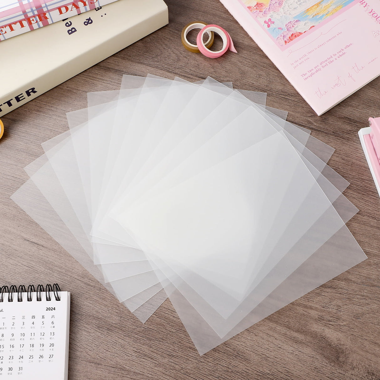 12pcs Blank Transparent Stencil DIY Square Template Blank Stencil Material for Home Shop Size 1 Transparent