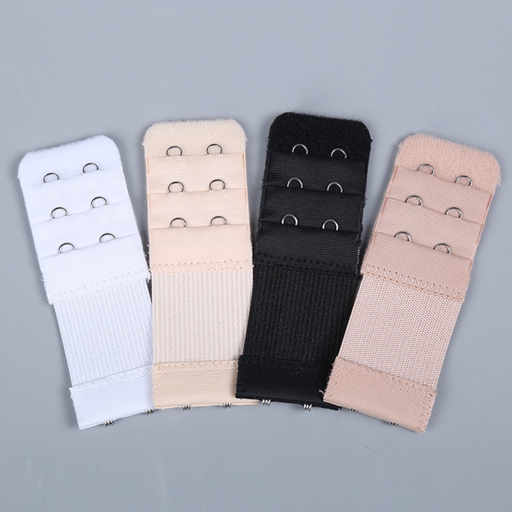 Bra Extension Buckle Polyester 6Pcs 3In Size 3 Beige