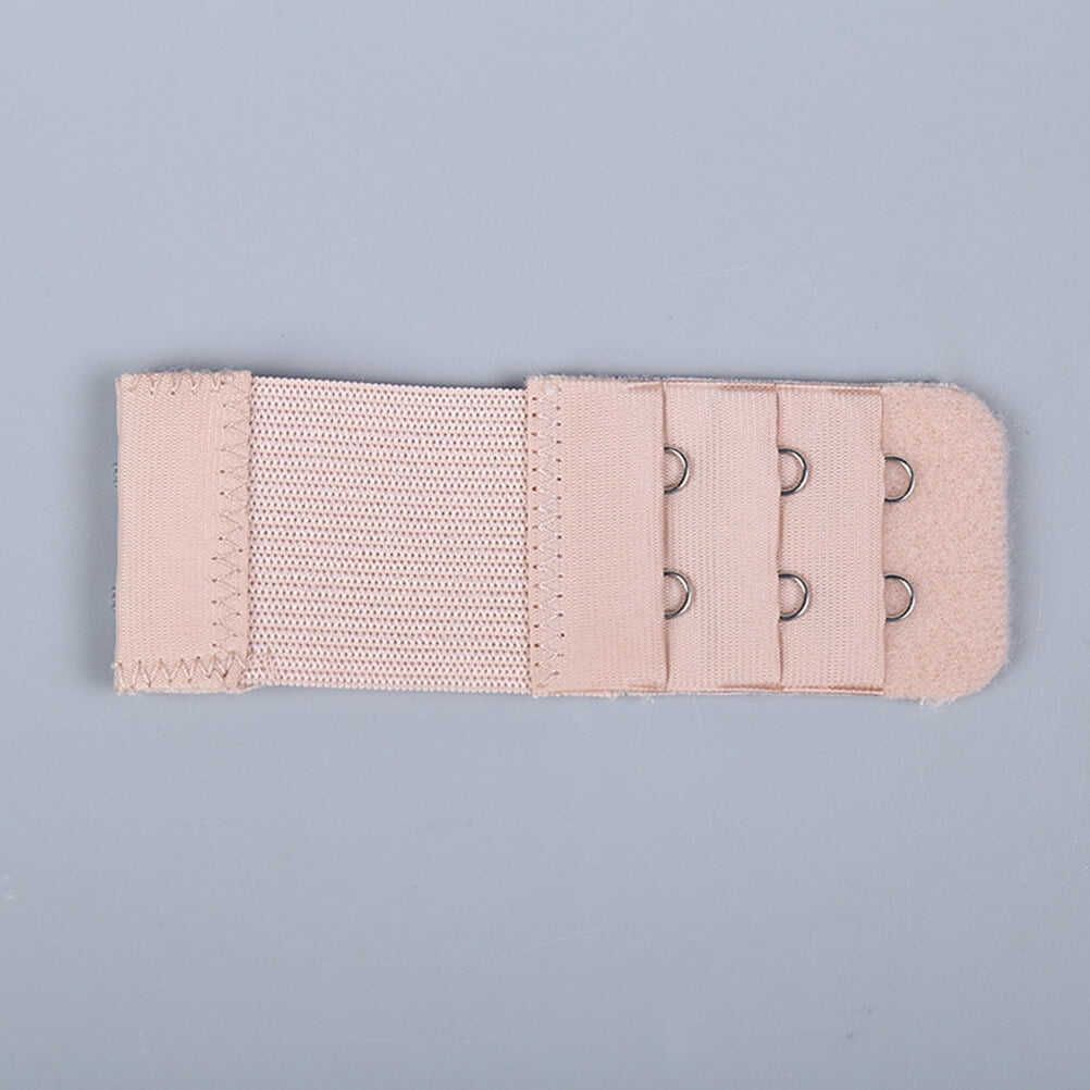 Bra Extension Buckle Polyester 6Pcs 3In Size 3 Beige