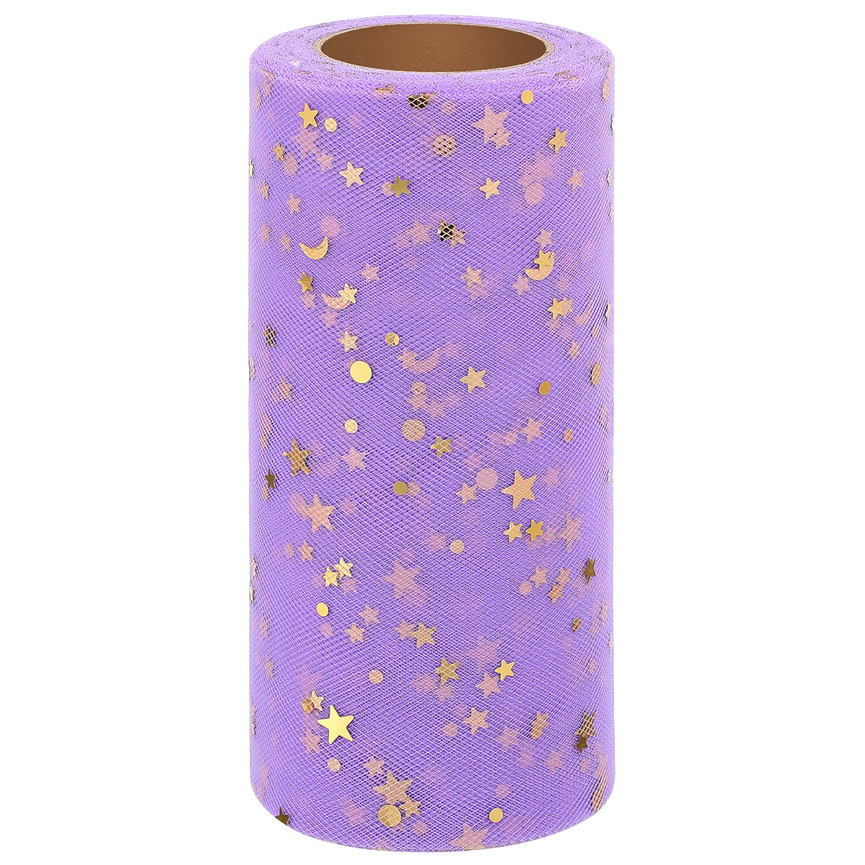 Tulle Roll Spool Tulle Fabric Roll with Star Sequins for Wedding Table Tutu Dress Skirt Light Purple 2280x15cm Dark Grey