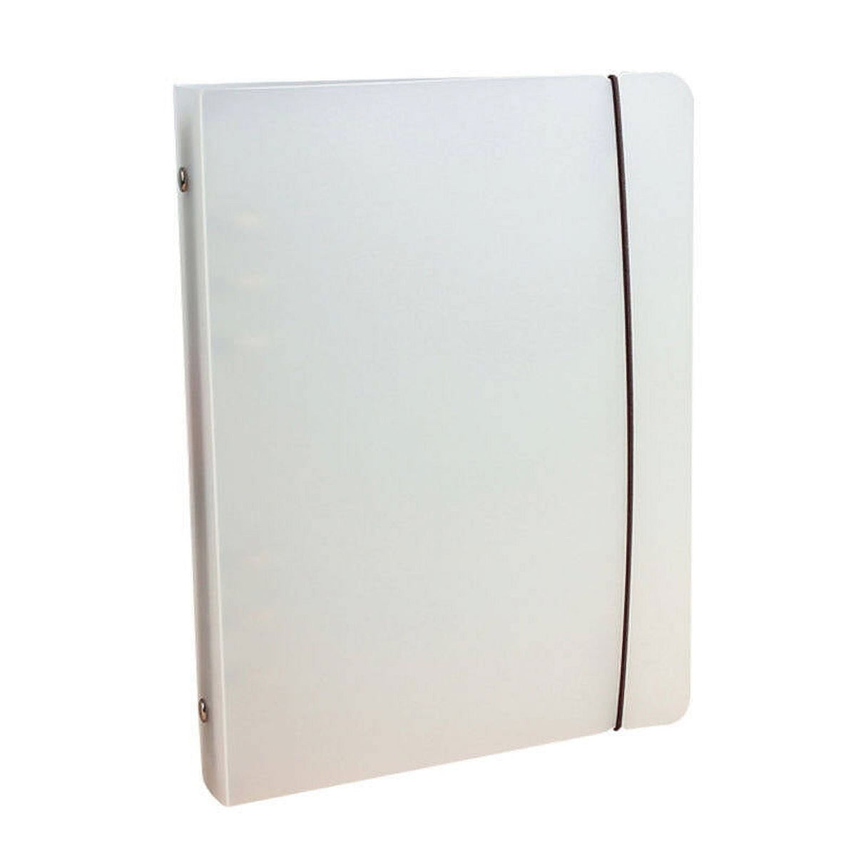Plastic A5 Cover Round Ring Binder Transparent 1Pack 9.3x7.1x1.6Inch 23.60X18.00X4.00CM Beige