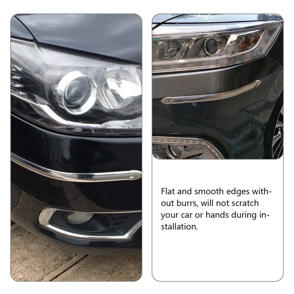 4pcs Bumper Protector Automobile Bumper Anti-collision Strip Car Bumper Tape 40.5X2.3X2.3CM transparent