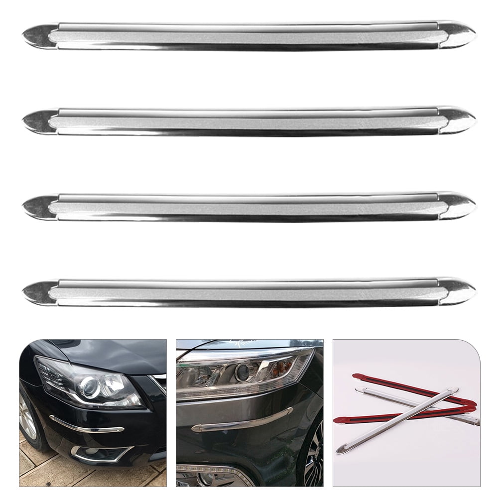 4pcs Bumper Protector Automobile Bumper Anti-collision Strip Car Bumper Tape 40.5X2.3X2.3CM transparent