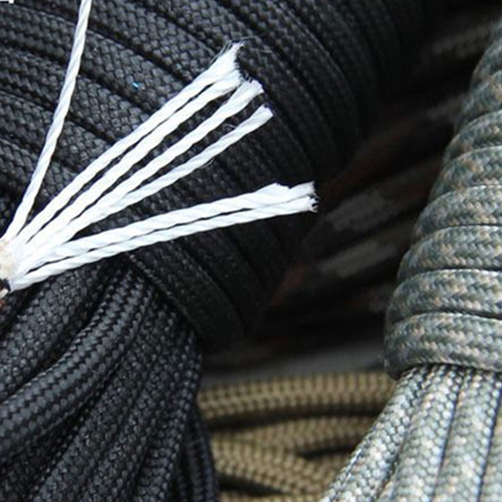 Nylon Parachute Cord Braid Nylon Rope Nylon Twine Rope Cord for Crafts Tie- Downs Camping 4.0mm x 15m 0.4X0.4 Black