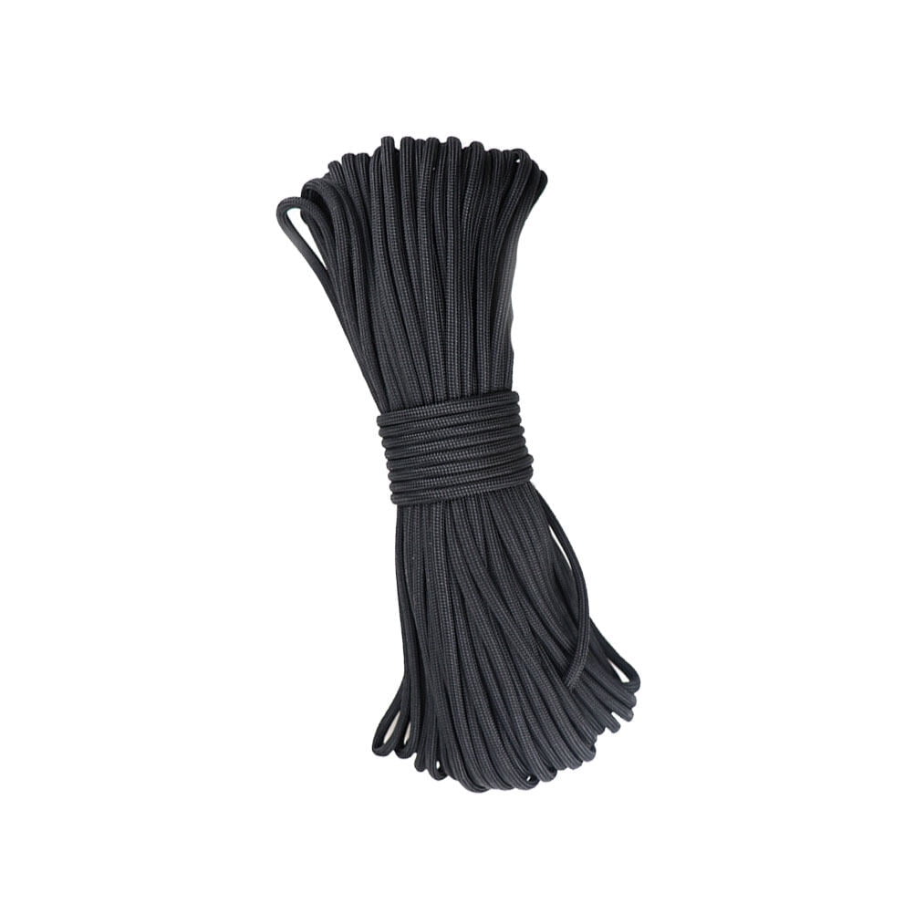 Nylon Parachute Cord Braid Nylon Rope Nylon Twine Rope Cord for Crafts Tie- Downs Camping 4.0mm x 15m 0.4X0.4 Black