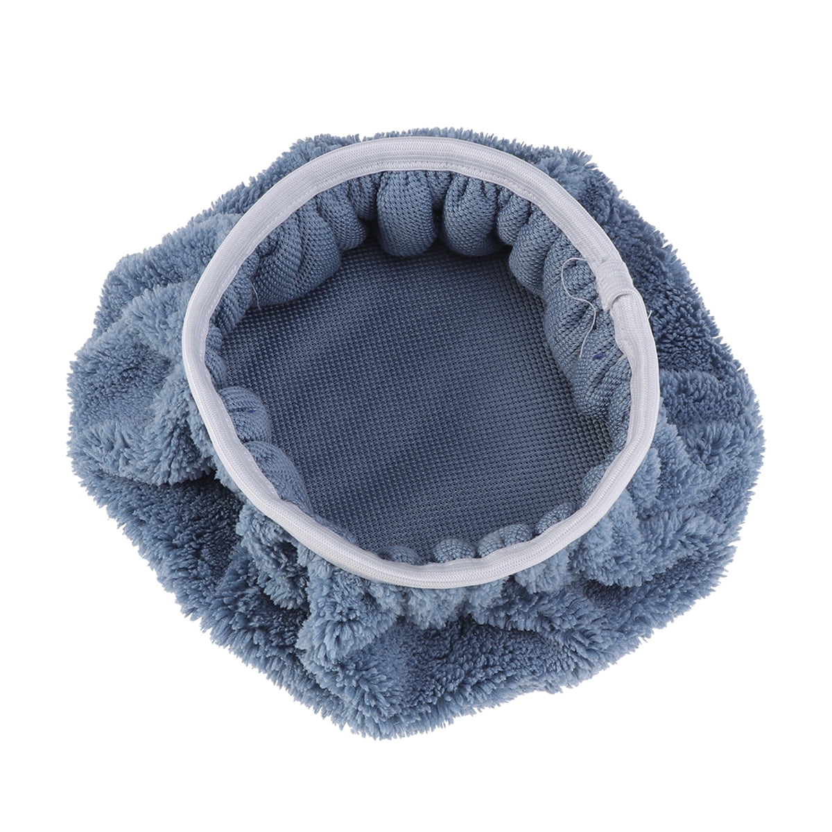 5 PCS Car Polishing Waxing Coral Fleece Bonnets Pads - 9-10 inch (Grey) Grey