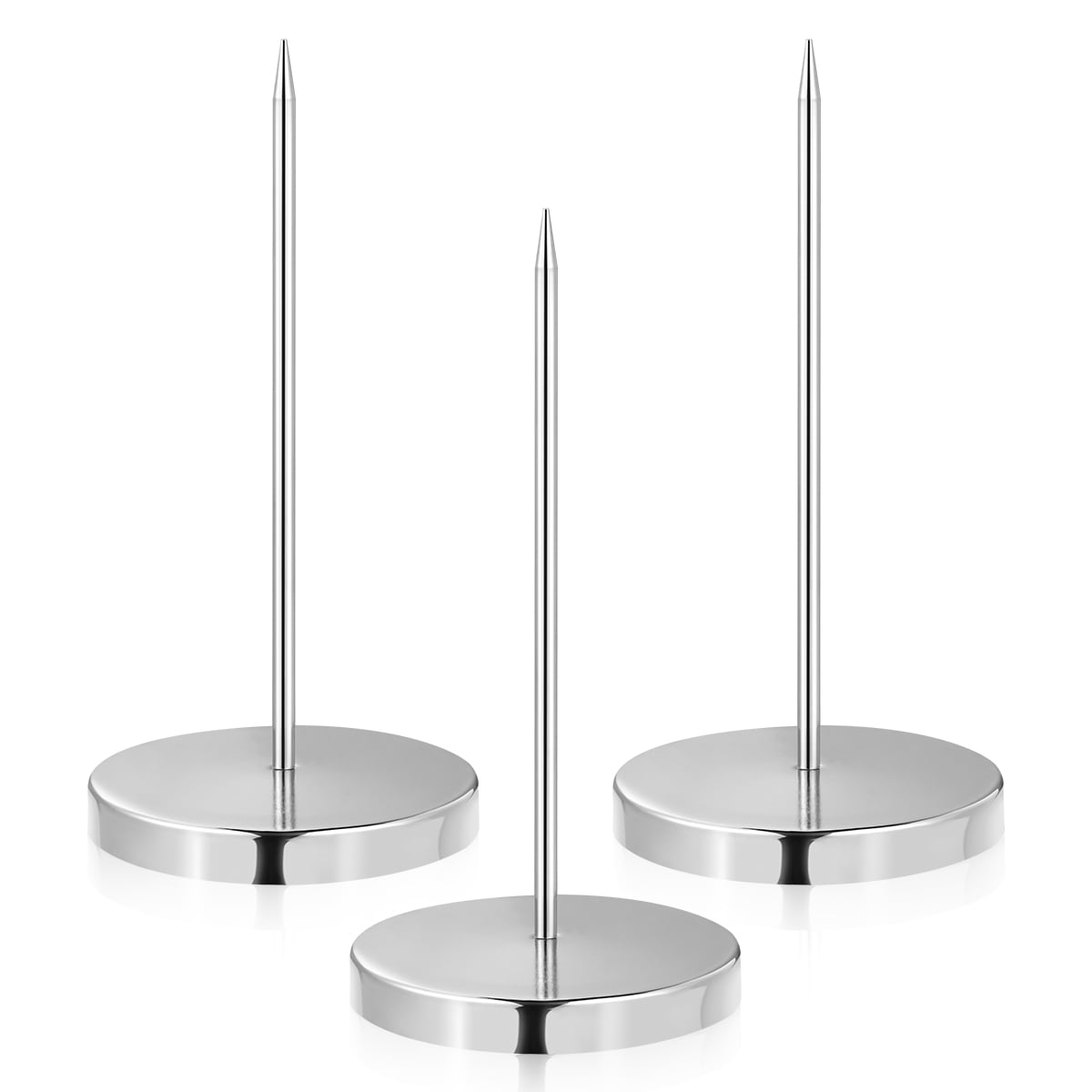 Restaurant Bill Holder Metal 3Pcs 5.5x2.8x0.3Inch Busy Environments Silver