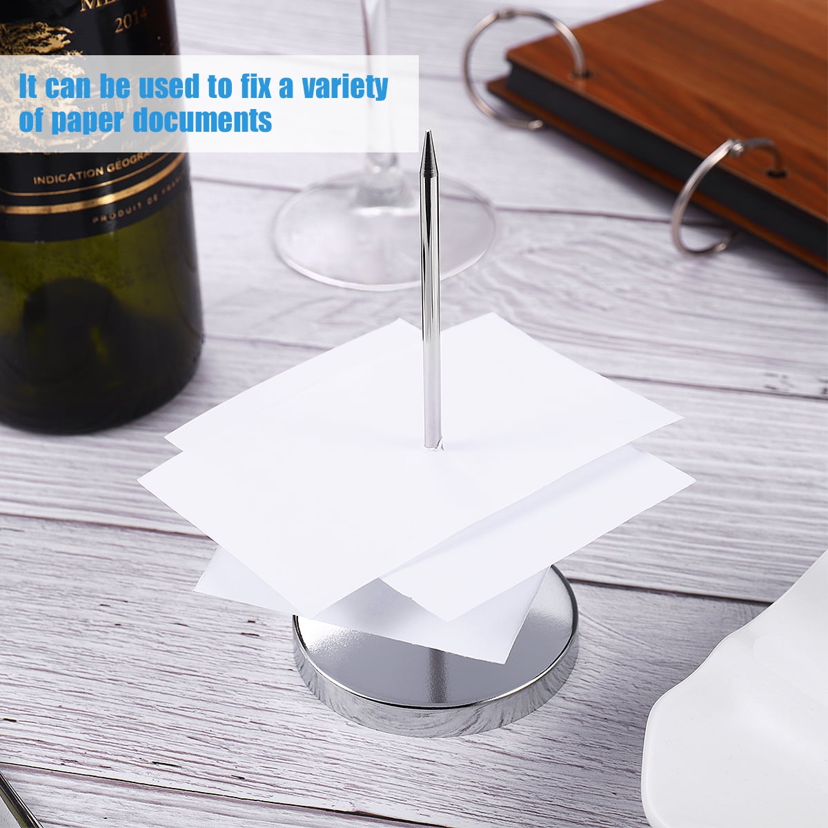 Restaurant Bill Holder Metal 3Pcs 5.5x2.8x0.3Inch Busy Environments Silver