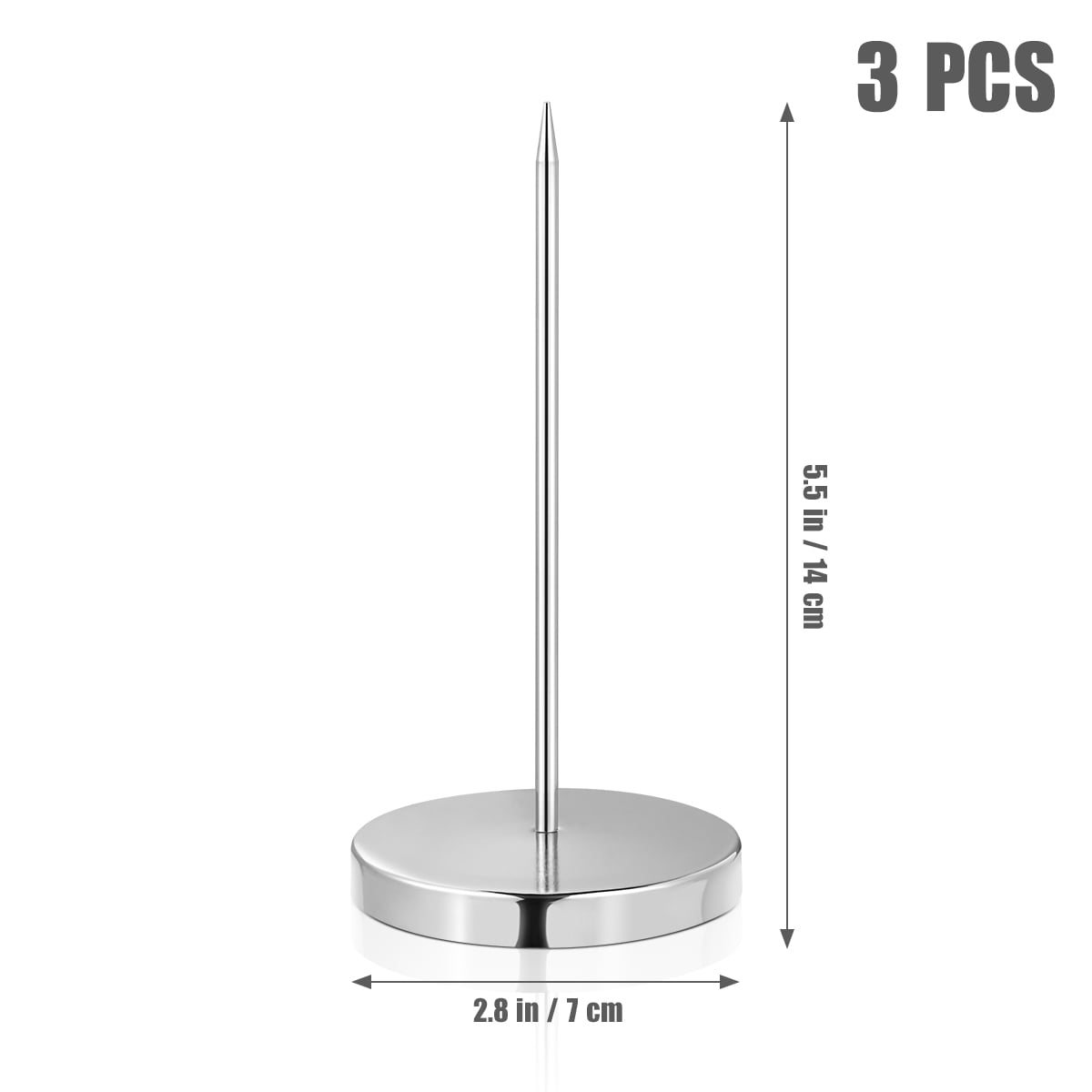 Restaurant Bill Holder Metal 3Pcs 5.5x2.8x0.3Inch Busy Environments Silver
