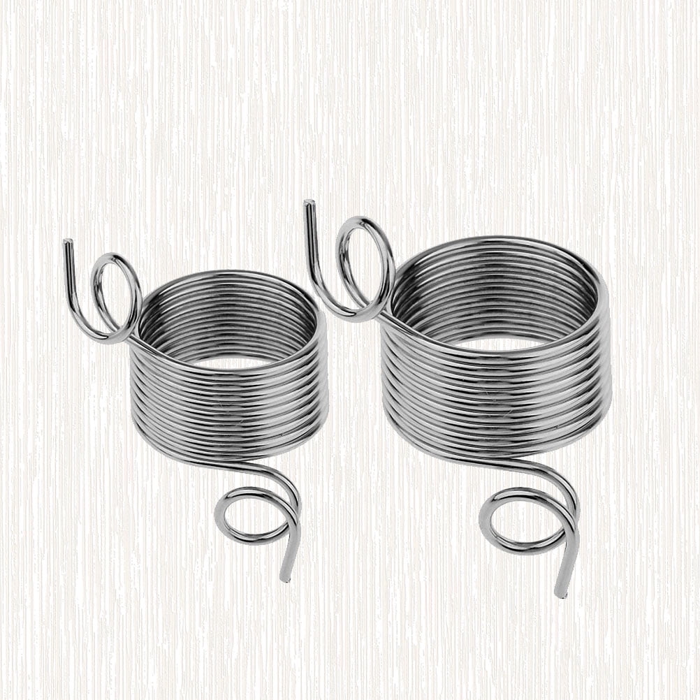 2 Pcs DIY Yarn Strand Guide Metal Yarn Threader Finger Ring Wool Thread Thimble Knitting Sewing Accessories Wool Weaving Tool (Large and Small Style) 1.9X1.1X1.1cm Silver
