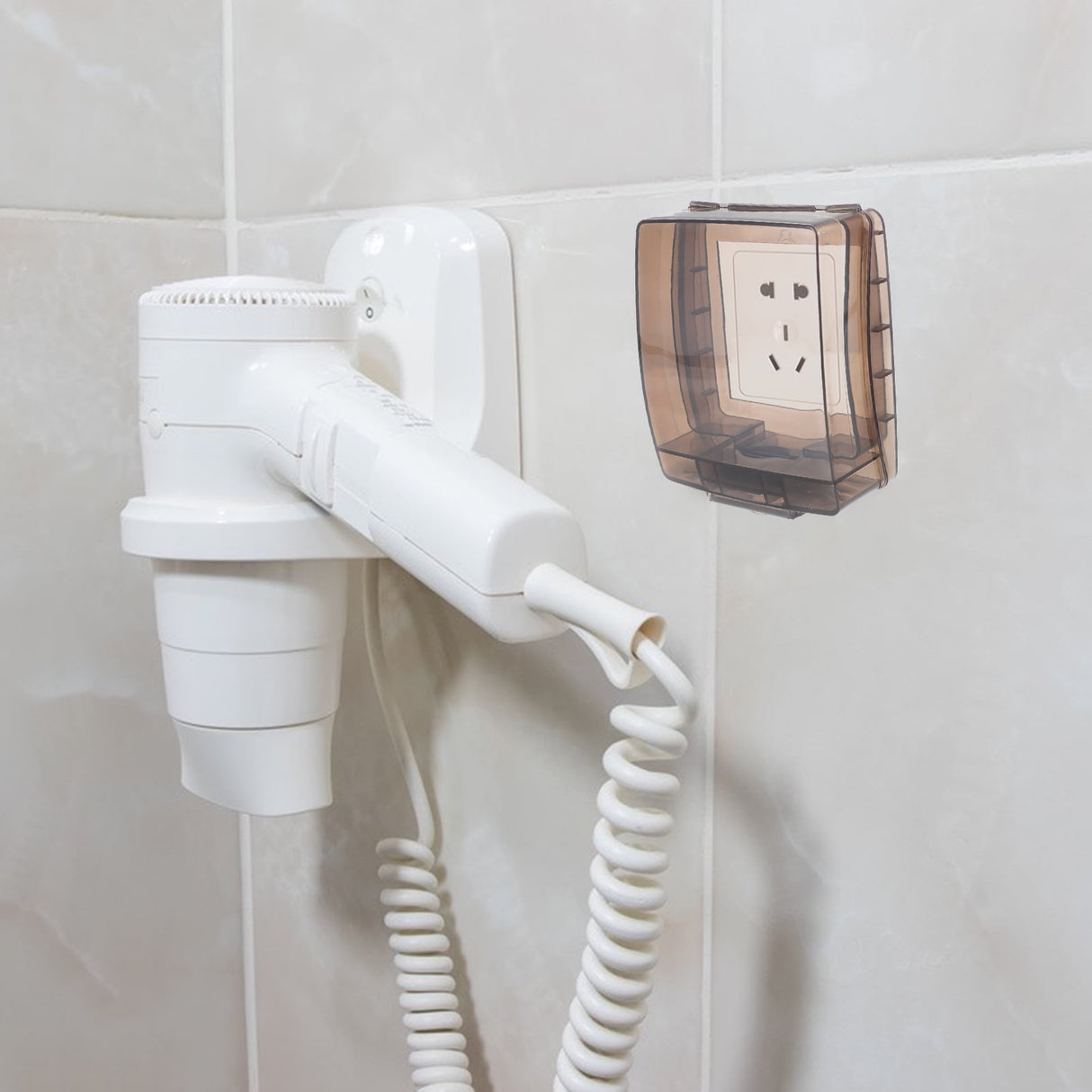 2 Sets Protection Box Wall Plate Cover Waterproof for Kitchen Bathroom Outdoor Wall Socket Pulg Covers Lids 12.7X10.7X5.2CM Black