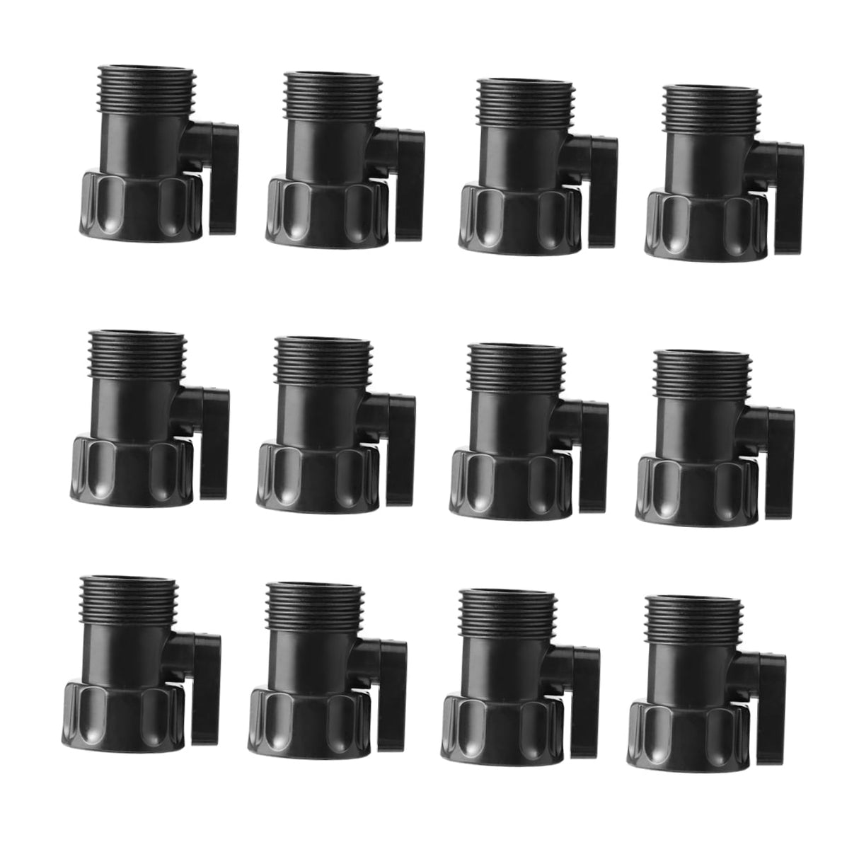 Worgeous Garden Hose Shut Off Valve 3/4 Inch ABS Black for Durable Use and Easy Installation