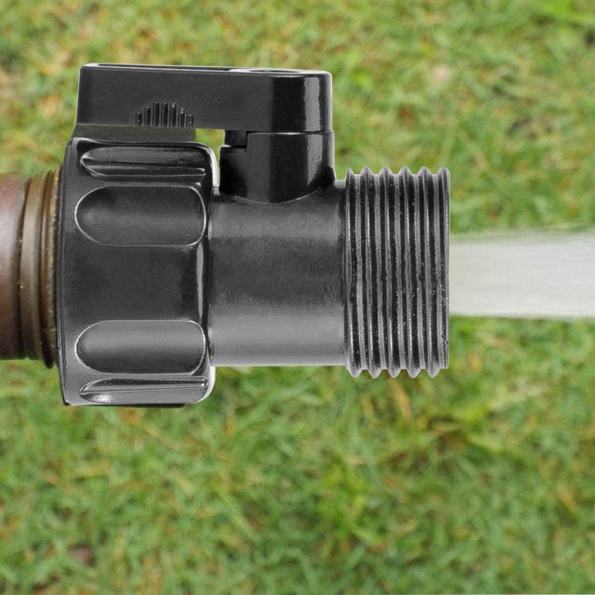 Worgeous Garden Hose Shut Off Valve 3/4 Inch ABS Black for Durable Use and Easy Installation