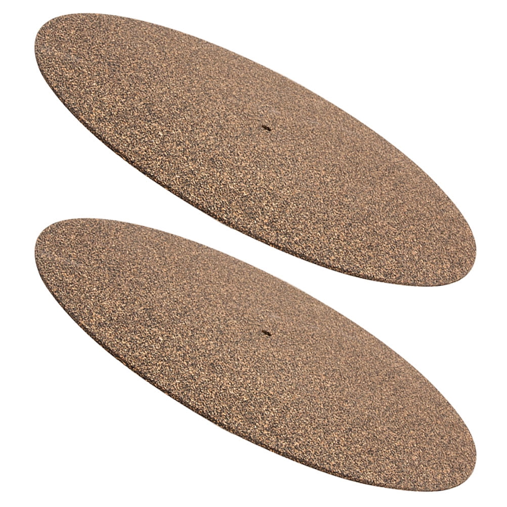 2Pcs Turntable Mat Cork Turntable Mat Cork Non-Slip Anti-Static Cork Mats Music Supply 29.70X29.70X0.10CM Brown