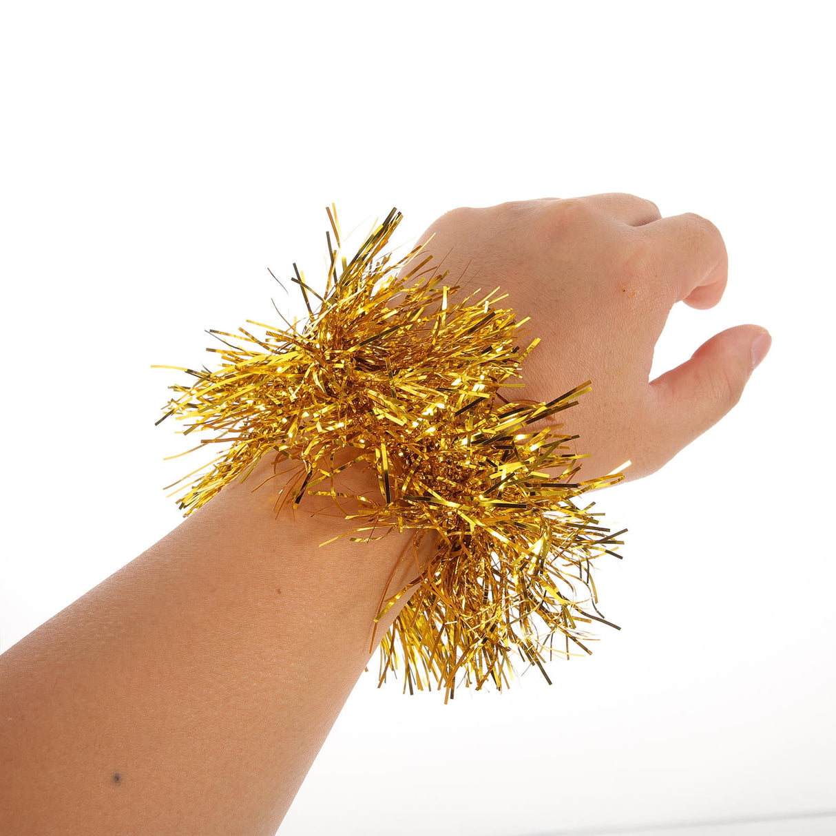 Worgeous Golden Cheerleading Pom Poms Plastic Durable with Wristband for Sports Events and Dance Parties