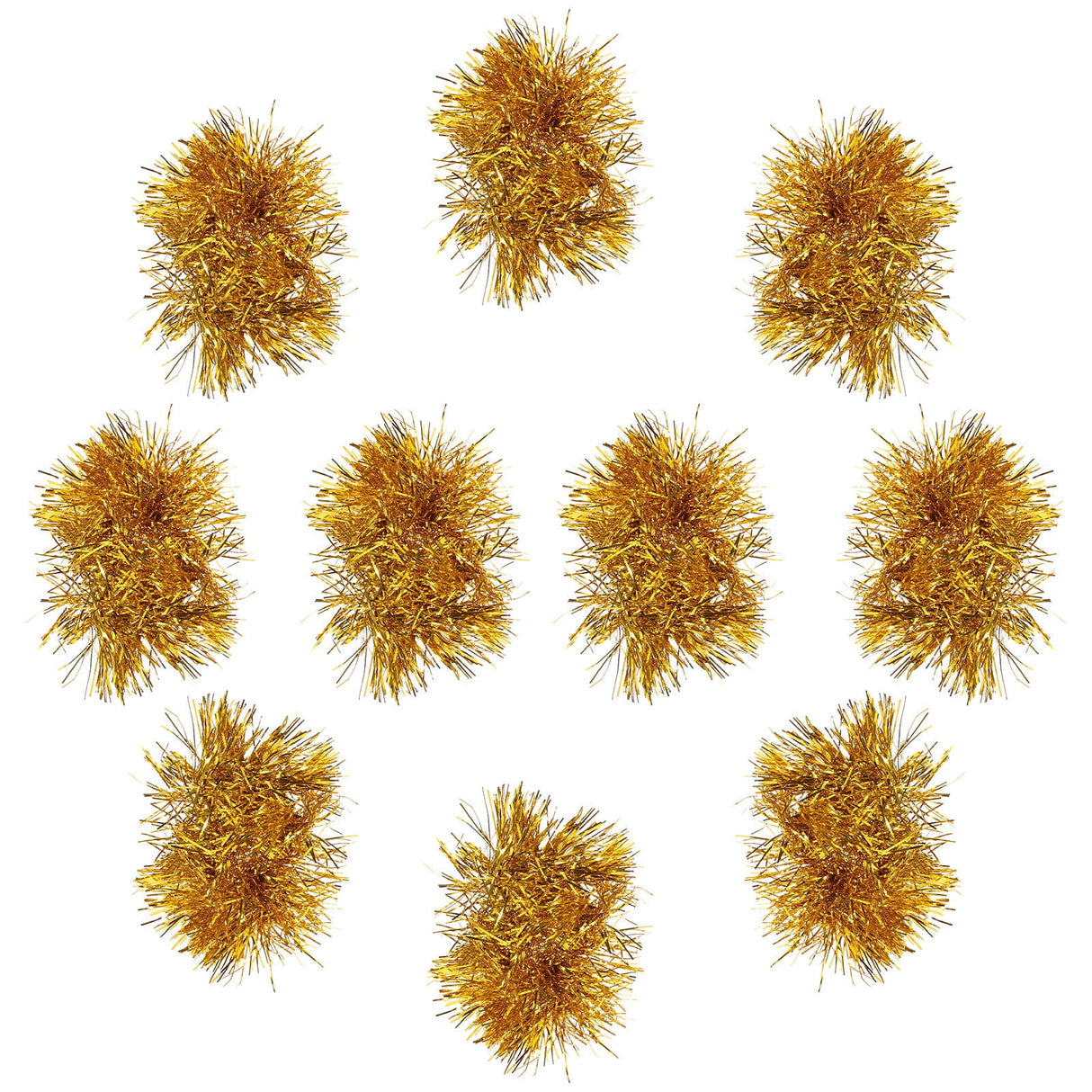 Worgeous Golden Cheerleading Pom Poms Plastic Durable with Wristband for Sports Events and Dance Parties