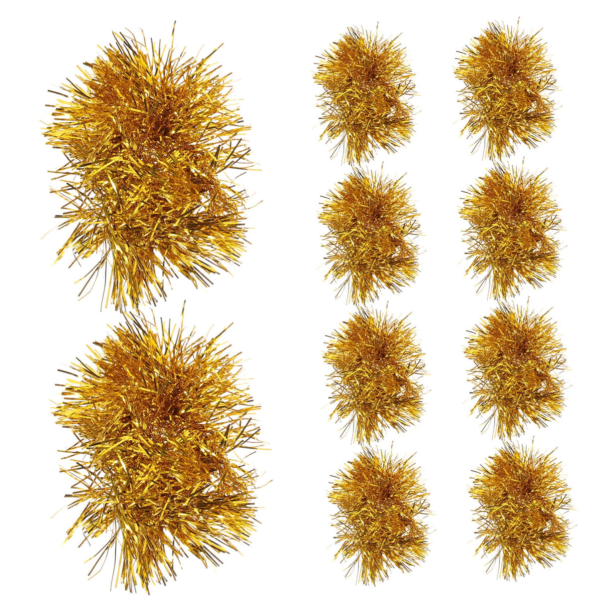Worgeous Golden Cheerleading Pom Poms Plastic Durable with Wristband for Sports Events and Dance Parties