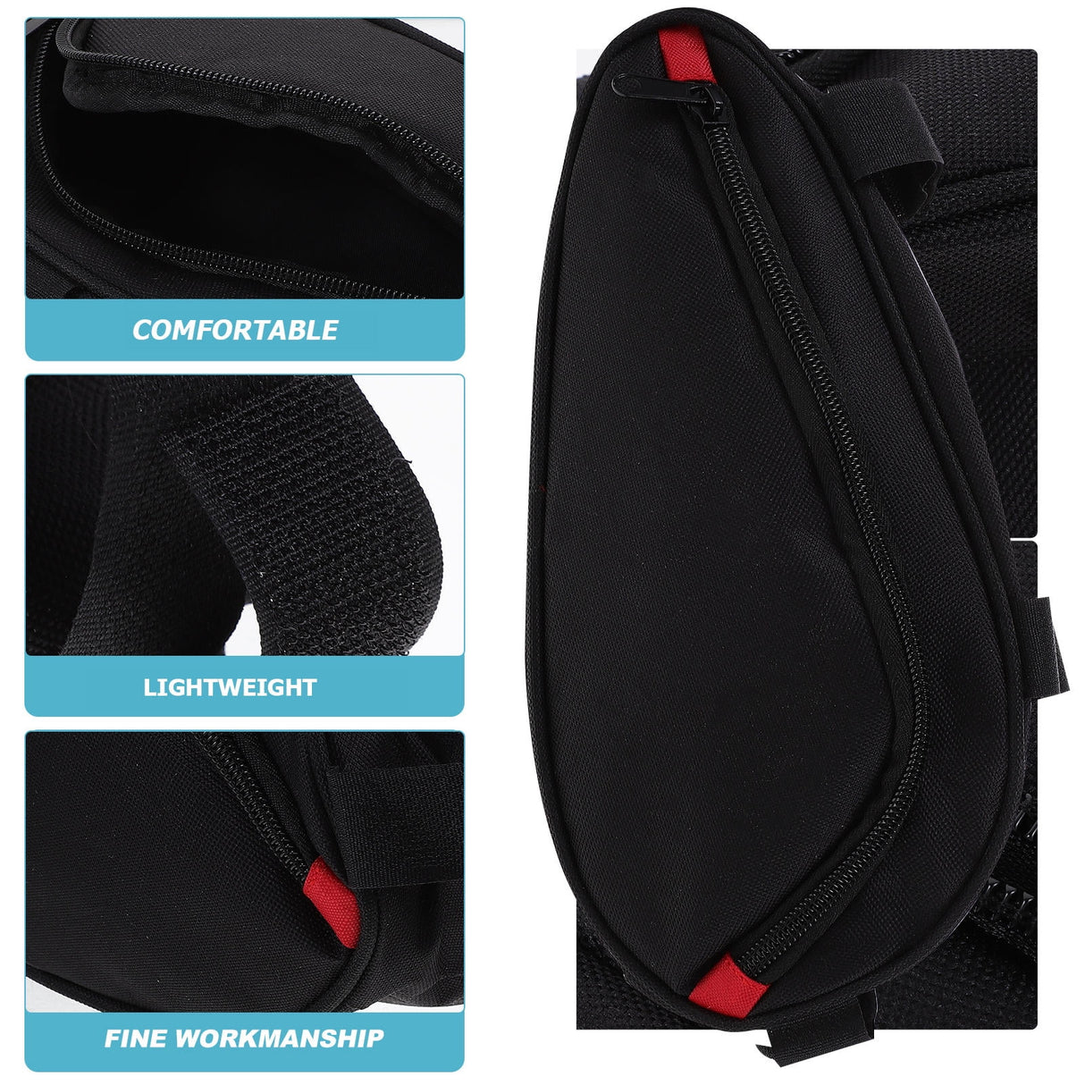 Bike Triangle Handlebar Bags Black Waterproof 1Pcs 9.84x4.33x3.14in
