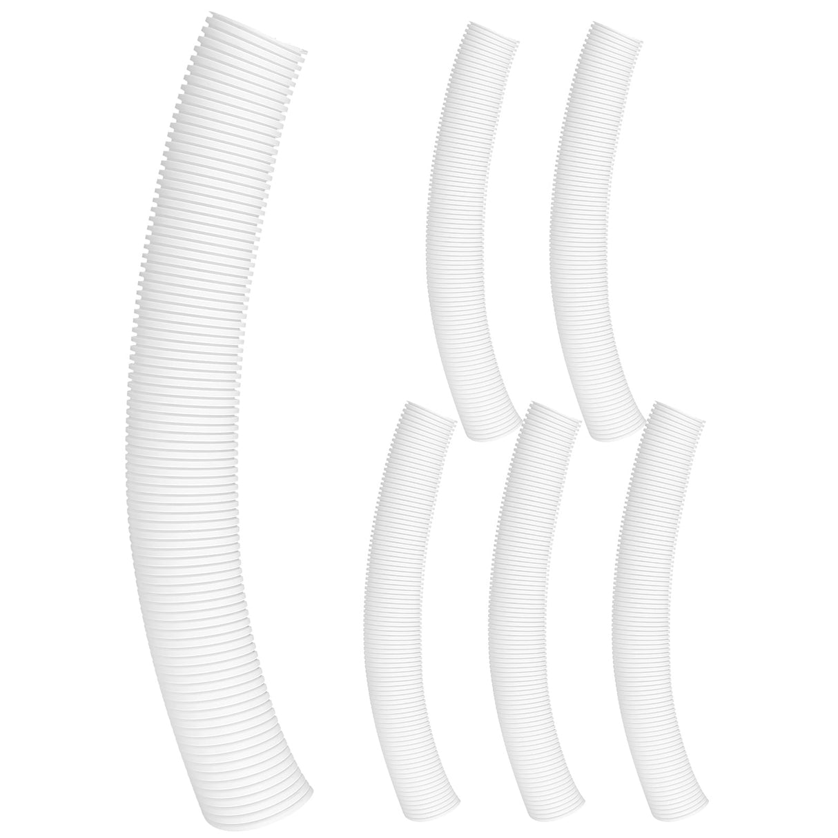 Tree Protect Tree Trunk Protector Guard White PP Material 6Pcs 15.7X2.0X2.0In