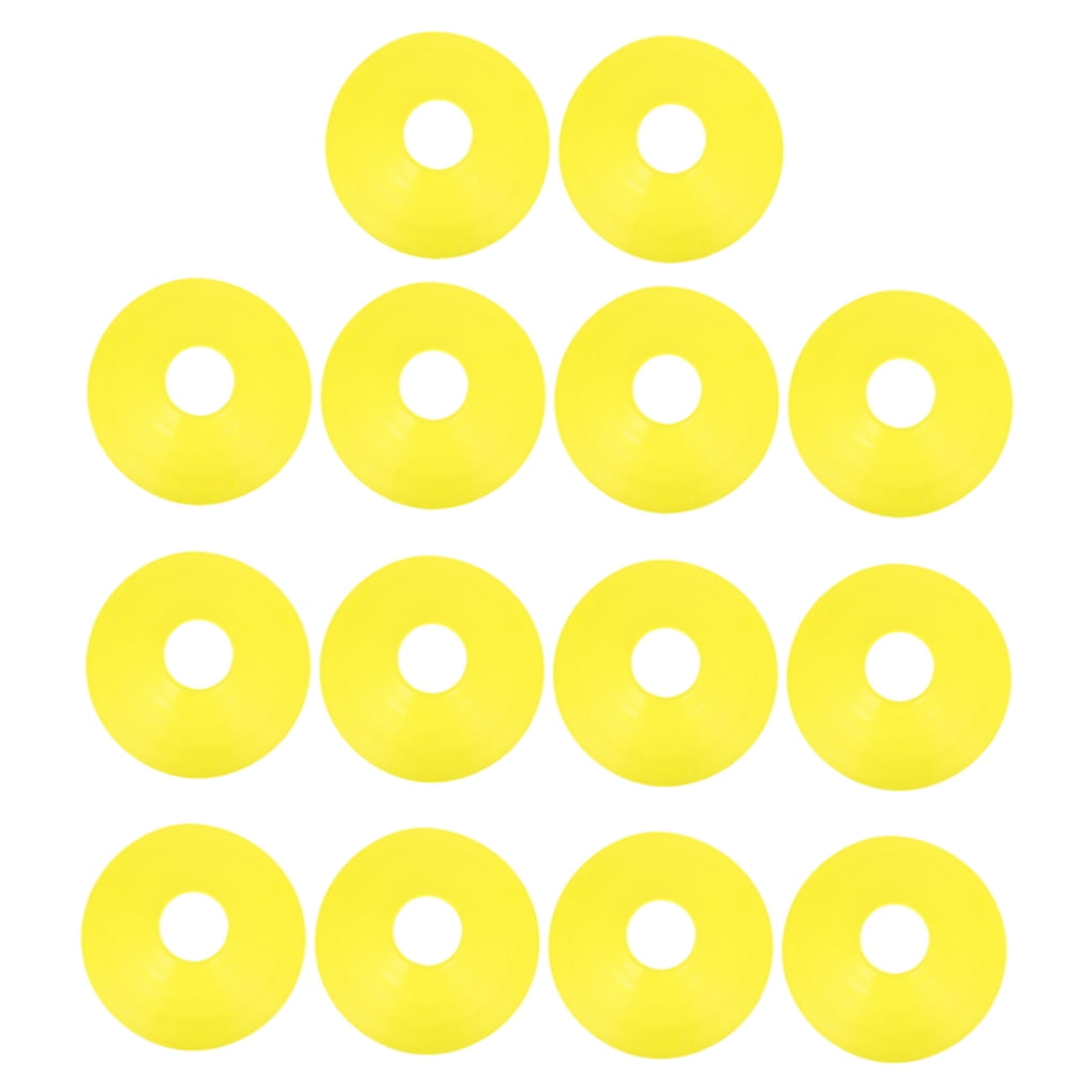 Worgeous 14 Pcs Disc Agile Soccer Cones Training Equipment Child Yellow