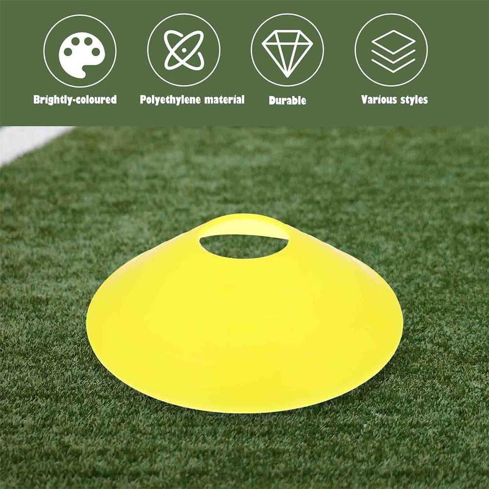 Worgeous 14 Pcs Disc Agile Soccer Cones Training Equipment Child Yellow