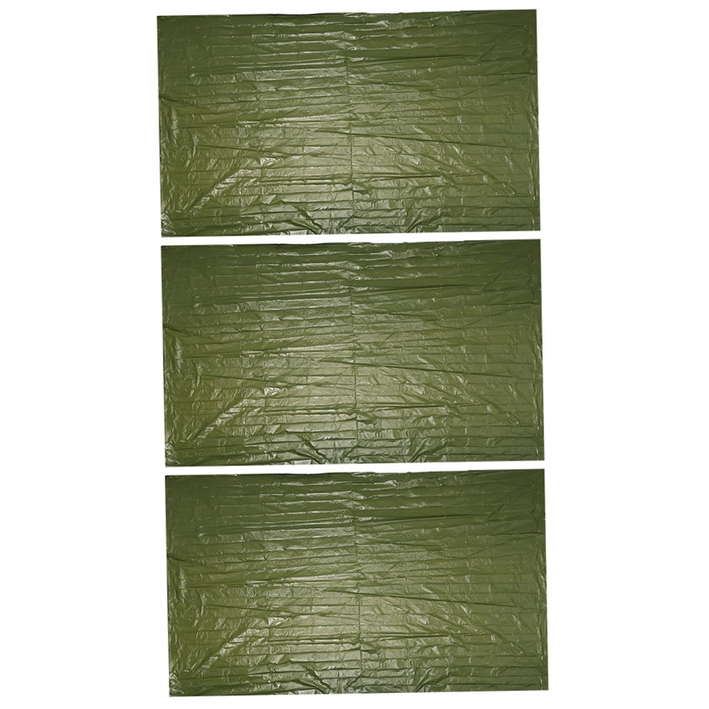 Worgeous 3 Pcs Camping Foldable Sleeping Emergency Blanket Outdoor Travel