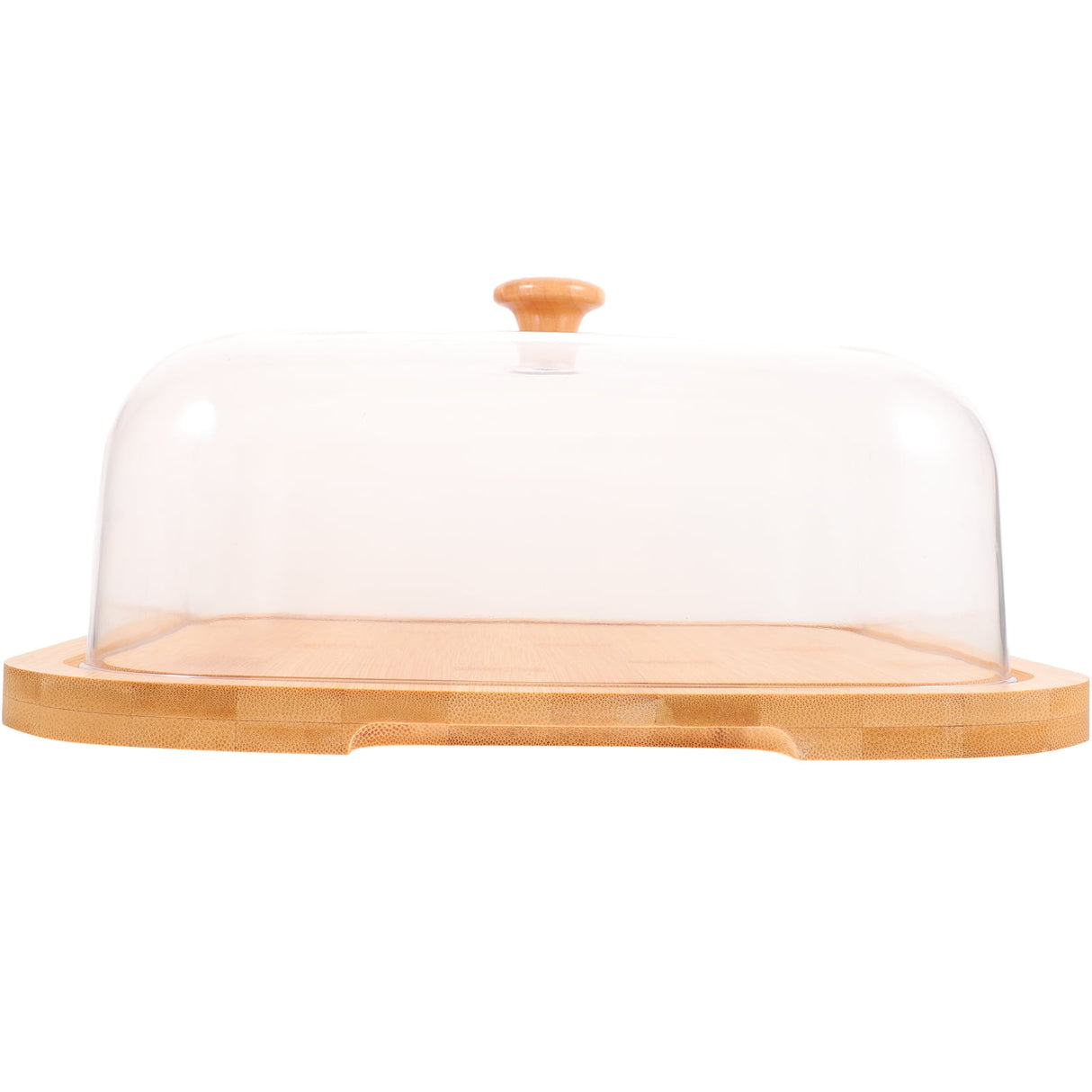 Bamboo Cake Serving Set Food Cover With Elegant Design For Set 10.2X10.2X5.1In