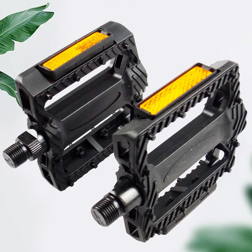 1 Pair of Pedals Anti-slip Plastic Grain Large Treadle Universal Road Bike Pedals
