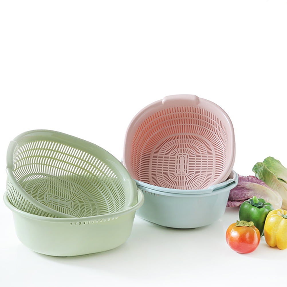 Kitchen Strainer Pink 1Pack 12.6x11.6x4.9in Food-Grade Plastic