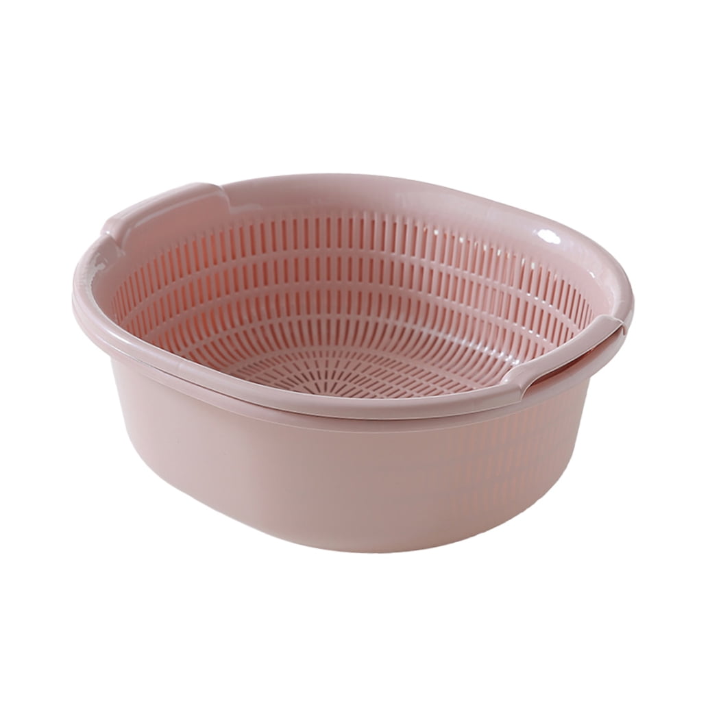 Kitchen Strainer Pink 1Pack 12.6x11.6x4.9in Food-Grade Plastic