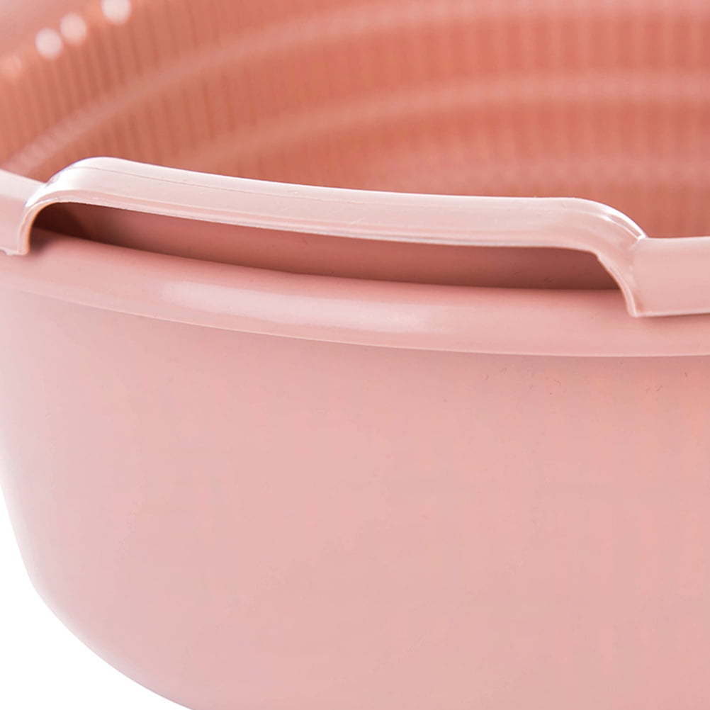 Kitchen Strainer Pink 1Pack 12.6x11.6x4.9in Food-Grade Plastic