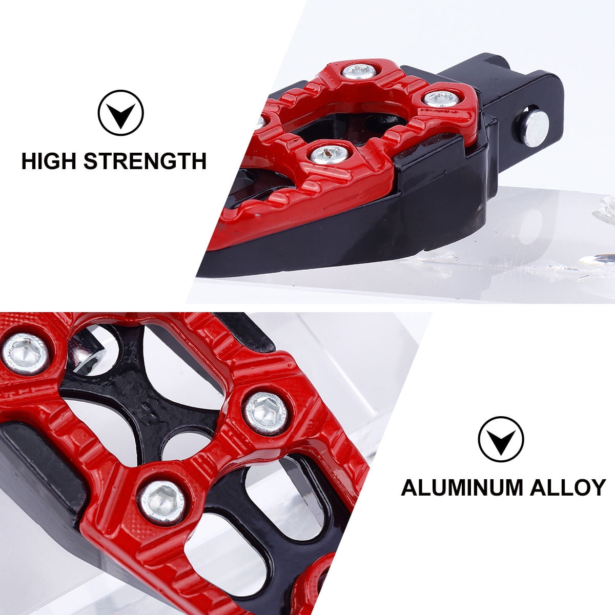 Aluminum Alloy Pedal Red 1 Pair