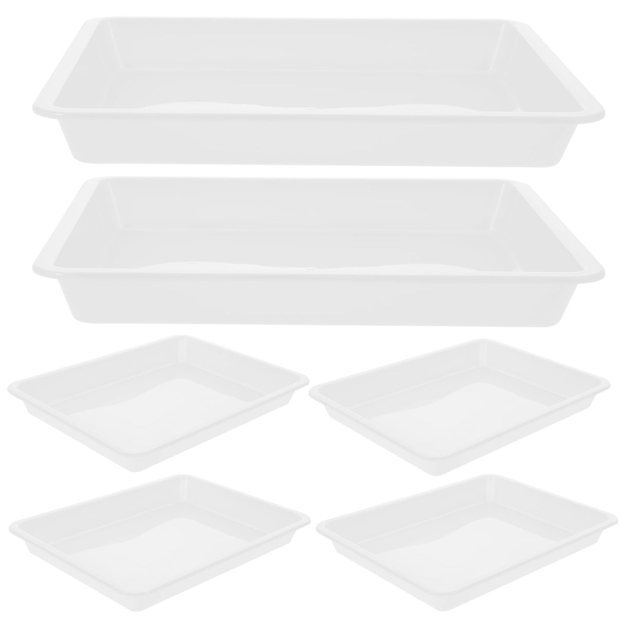 6Pcs Puzzle Trays White Color For Building Blocks And Puzzles Toy Organization And Storage