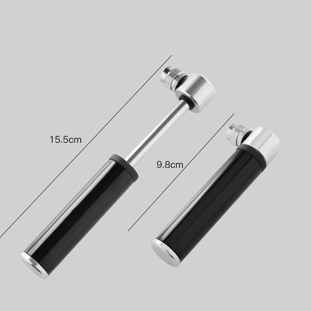 1Set Black Mini Bicycle Air Pump Portable Design for Cycling and Outdoor Activities 4.7*2.9in