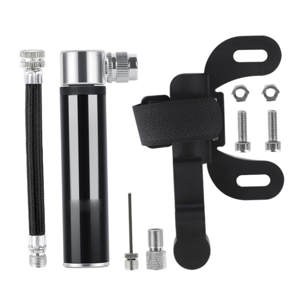 1Set Black Mini Bicycle Air Pump Portable Design for Cycling and Outdoor Activities 4.7*2.9in