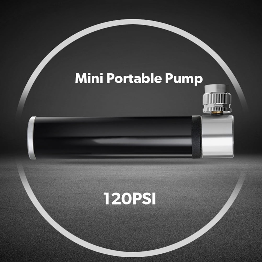 1Set Black Mini Bicycle Air Pump Portable Design for Cycling and Outdoor Activities 4.7*2.9in
