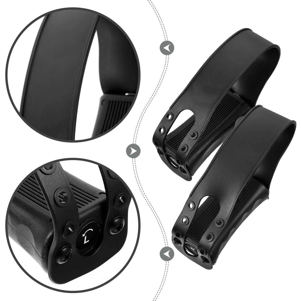 1 Pair Mini Design Exercise Bike Pedals with Straps for Adult Athletes
