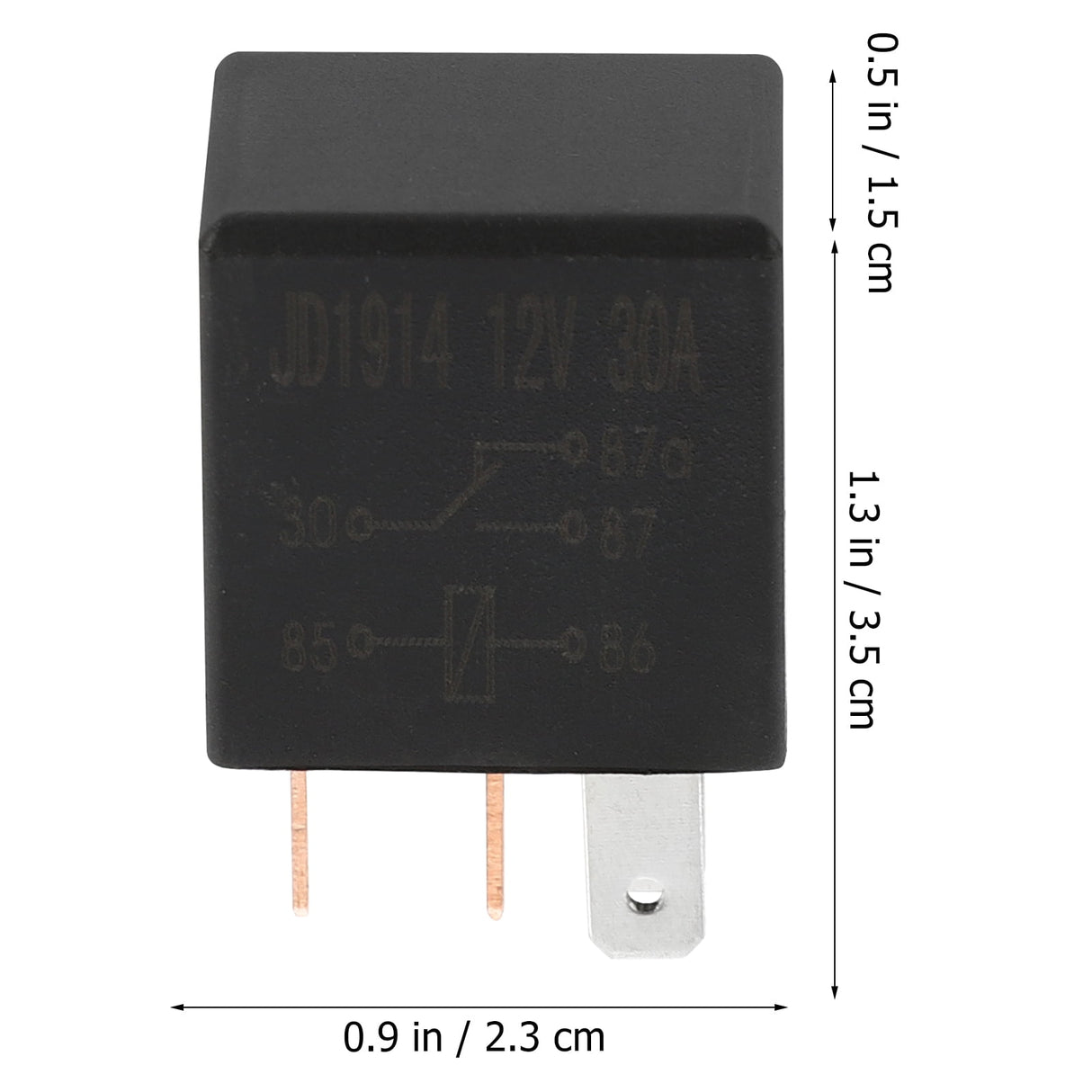 Automotive Power Relay 1Pack Mini Black Plastic Copper For Car Starter And Control