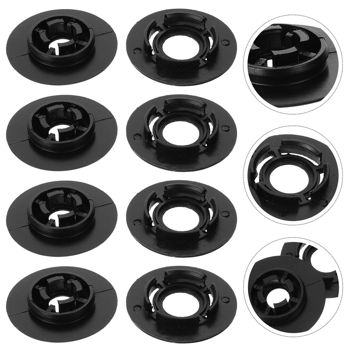 4Pcs Car Accessories Floor Mat Clips Black Plastic Clips for Vehicle 1.57X1.57X0.28in