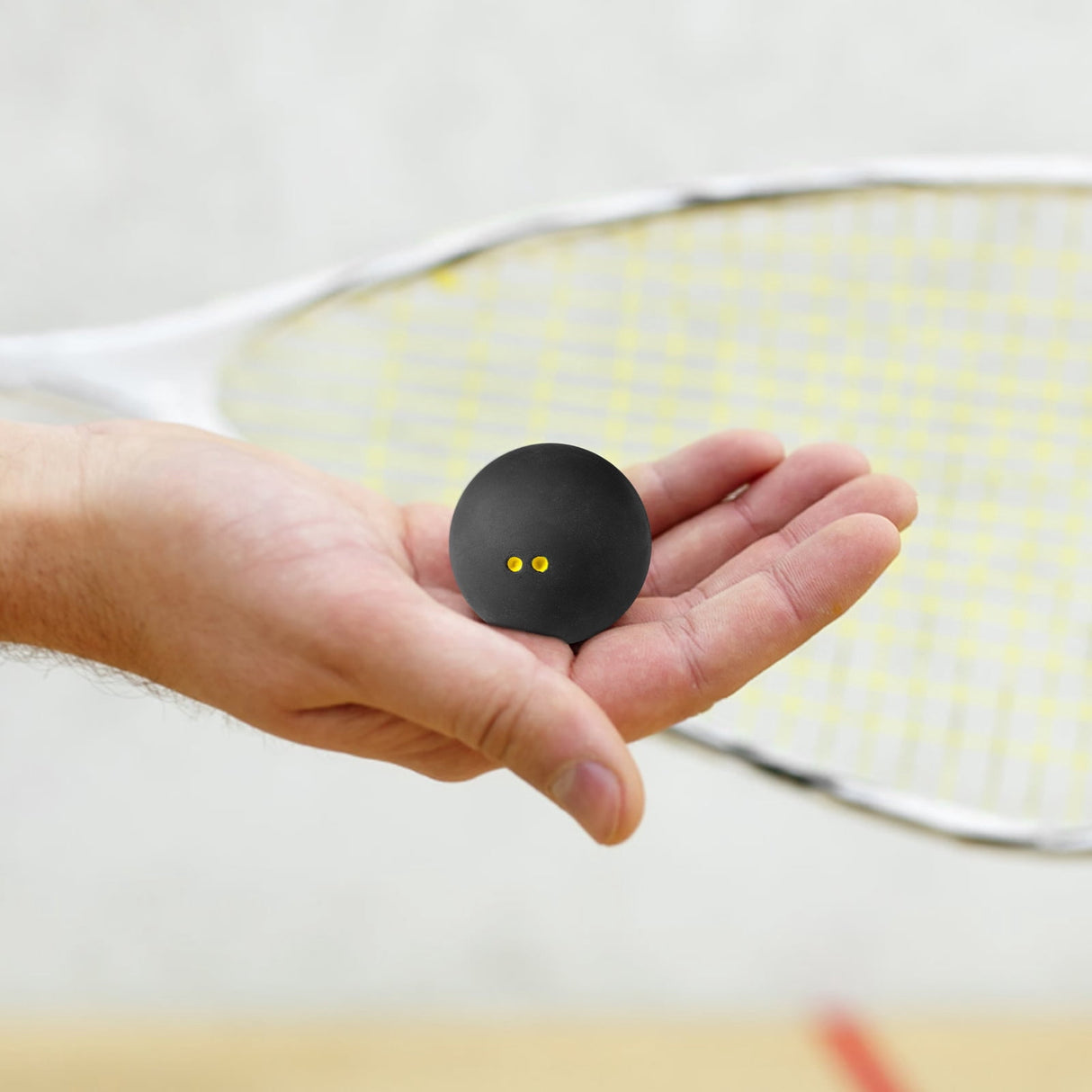 Small Squash Ball Black Rubber 1Set 1.6In