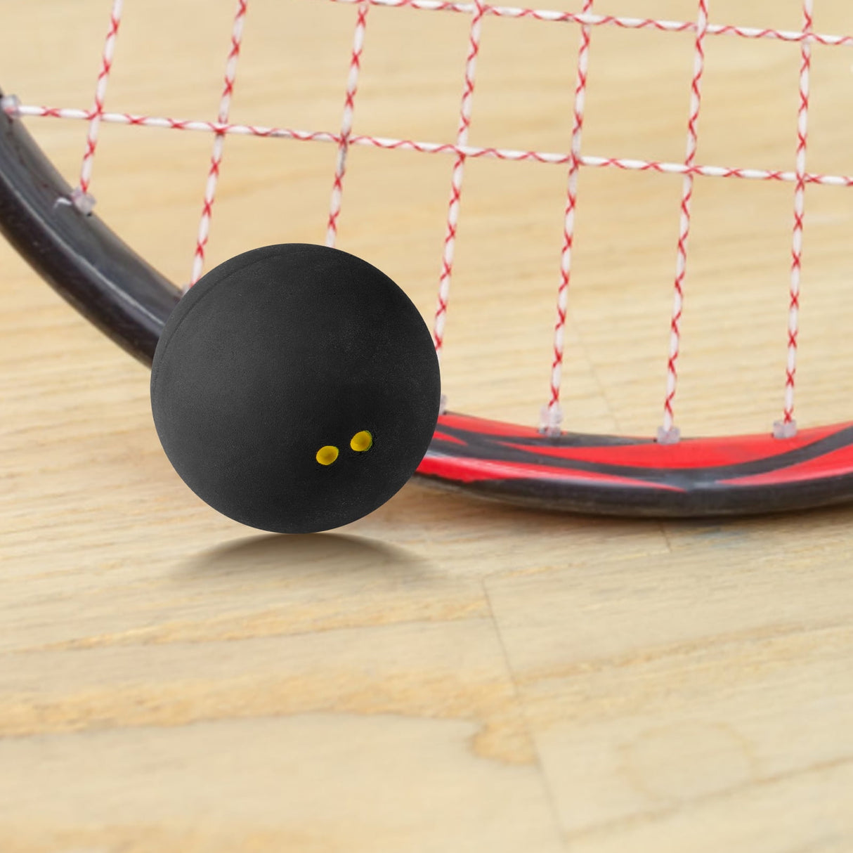 Small Squash Ball Black Rubber 1Set 1.6In