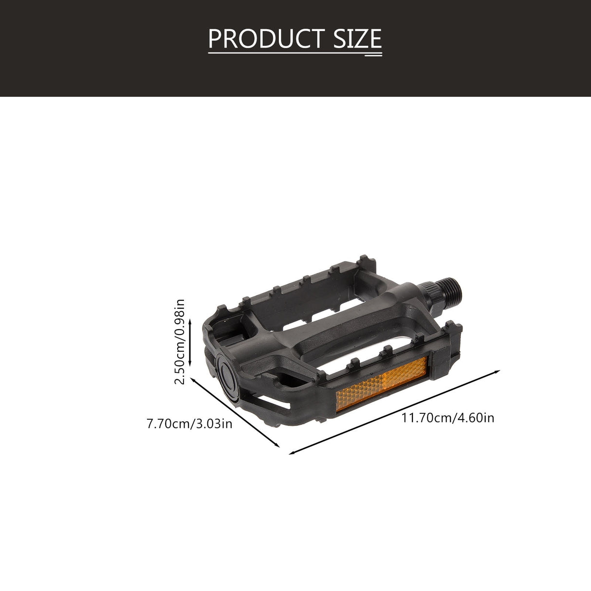2Pcs Flat Bike Pedals Carbon Steel Replacement for Road and Mountain Bikes Black