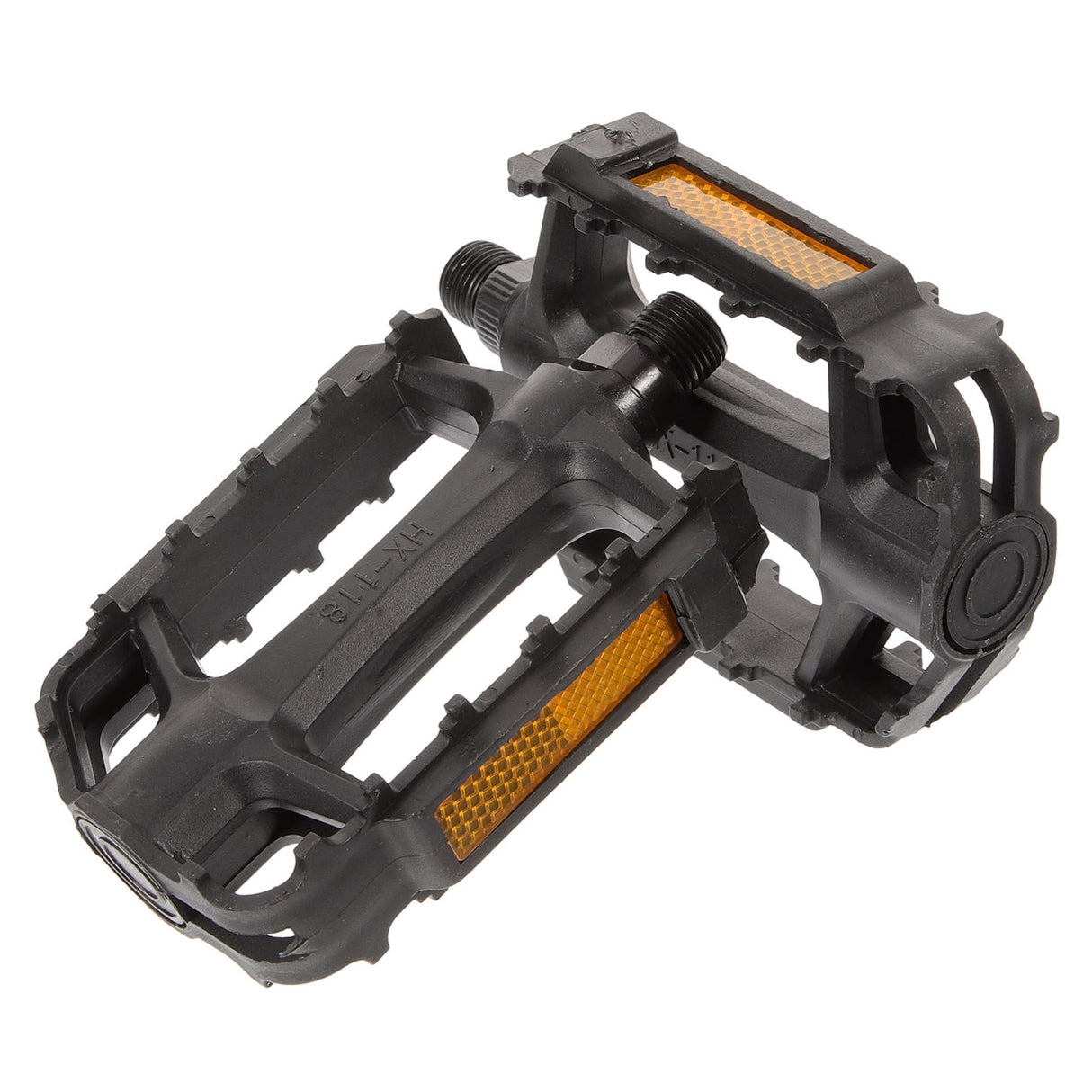 2Pcs Flat Bike Pedals Carbon Steel Replacement for Road and Mountain Bikes Black