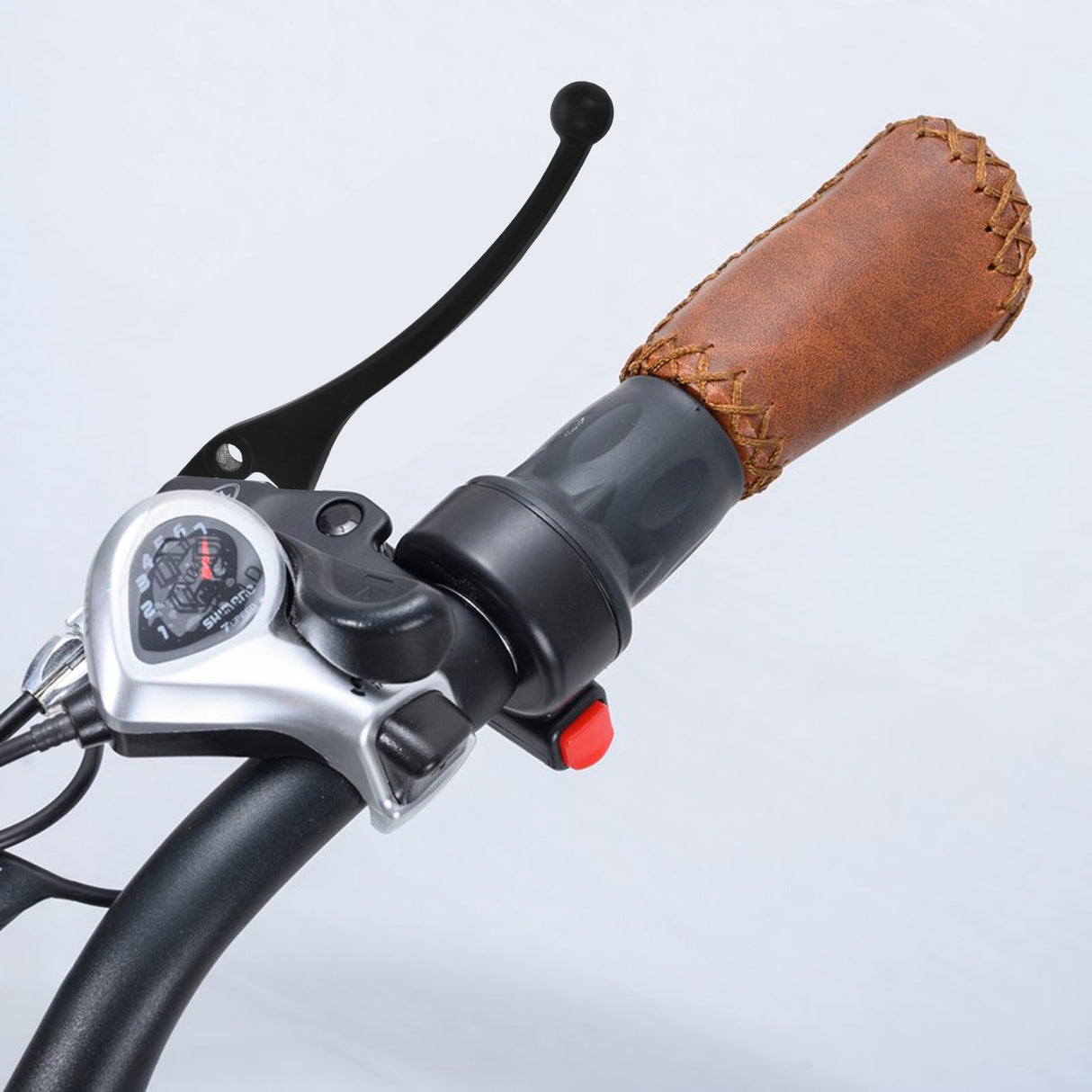4Pcs White Brake Handle for Scooters with Braking Control and Octagonal Shape