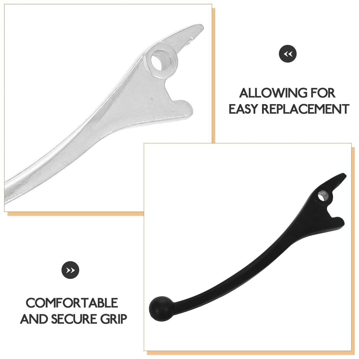 4Pcs White Brake Handle for Scooters with Braking Control and Octagonal Shape