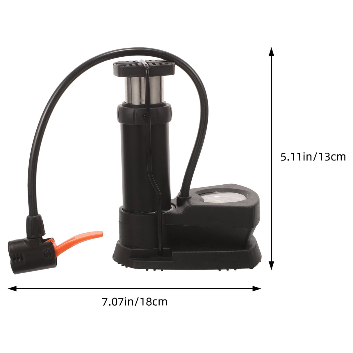 Electric Bike Air Pump Aluminium Alloy 1Set 10.6X5.1X1.9In