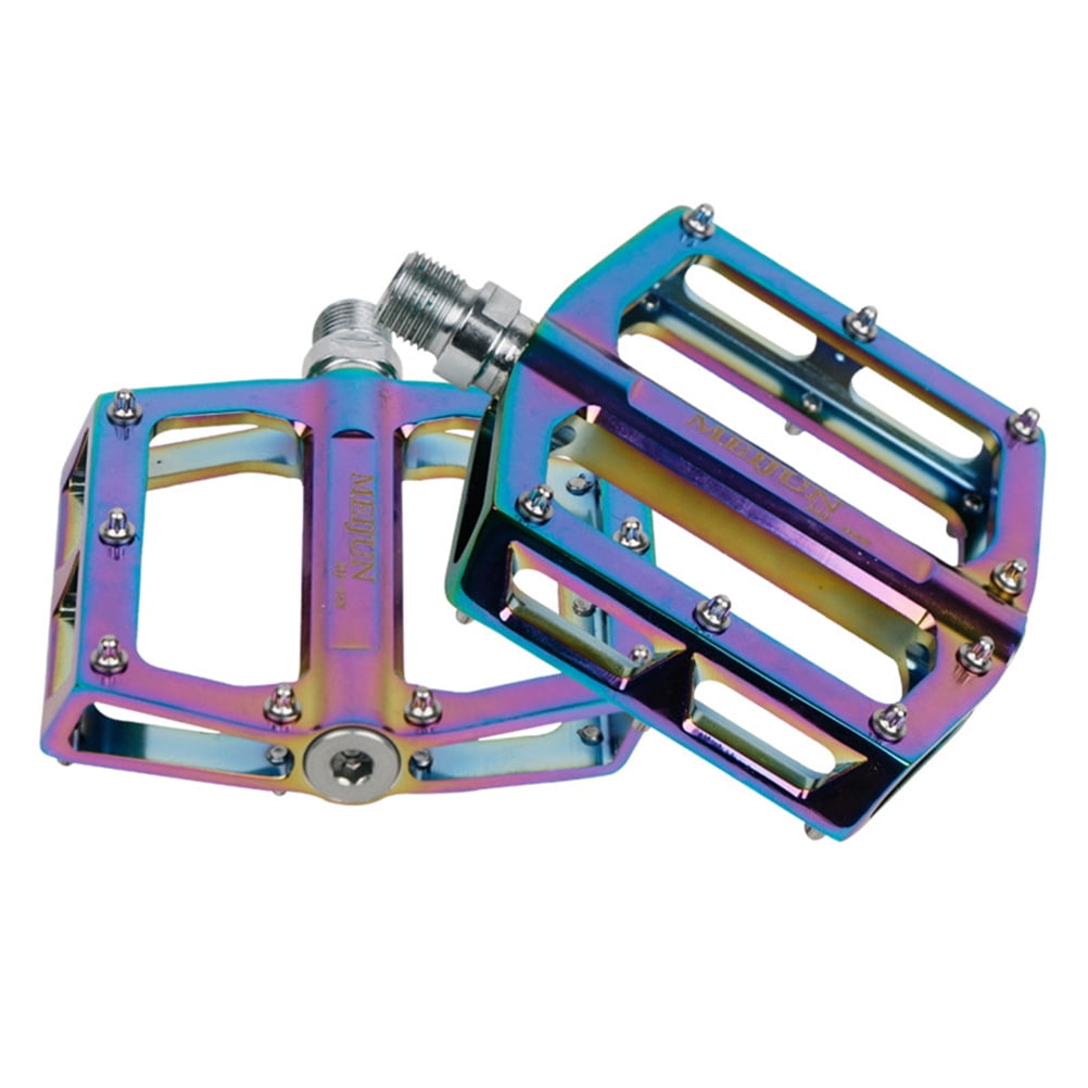 Colorful Aluminum Alloy Foot Pedals for Cyclists 1 Pair 4.5*3.6*0.8in