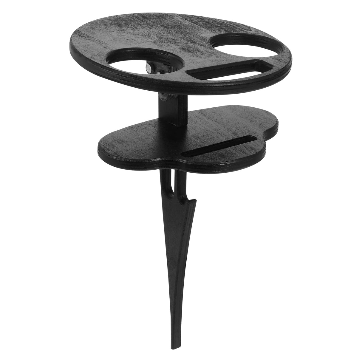 Outdoor Table Black Wooden Plastic 1Pc 11.8x7.9x7.9in