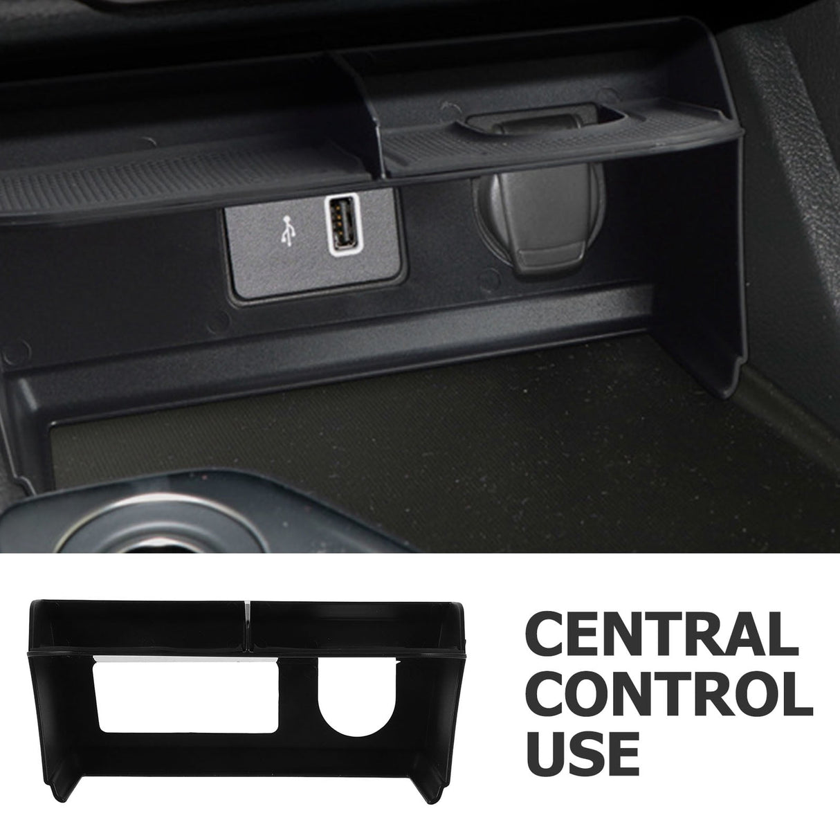 1Pack Car Center Console Storage Tray Multi-Compartment Design Large Capacity Storage 7.7x3.5x3.1in